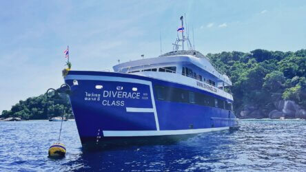 mv dive race moored in the similan islands