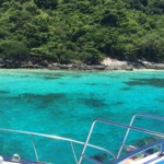 crystal clear water at racha noi