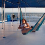 relax in a hammock on mv smiling seahorse